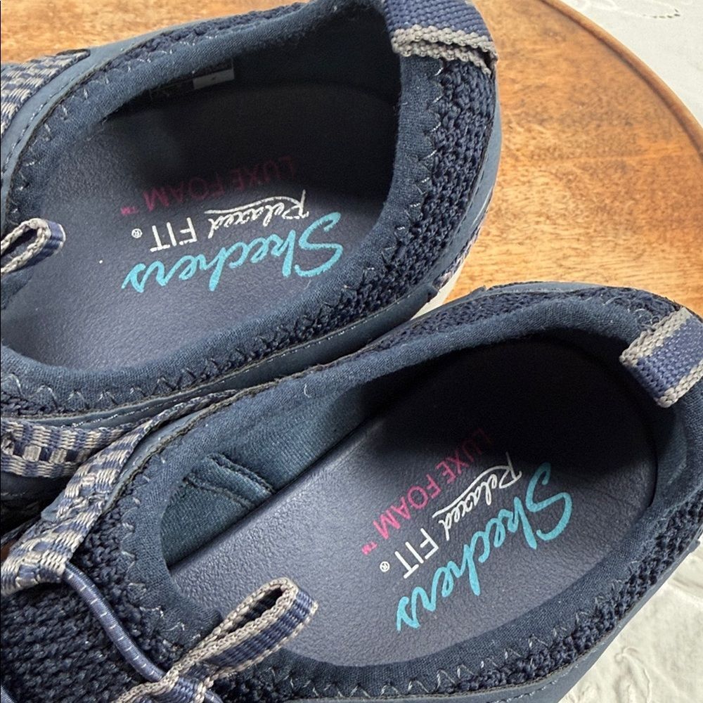 Skechers Shoes Wm 9.5 Reggae Fest 2.0 Happy Getaway Navy Blue Sneakers - Picture 10 of 11